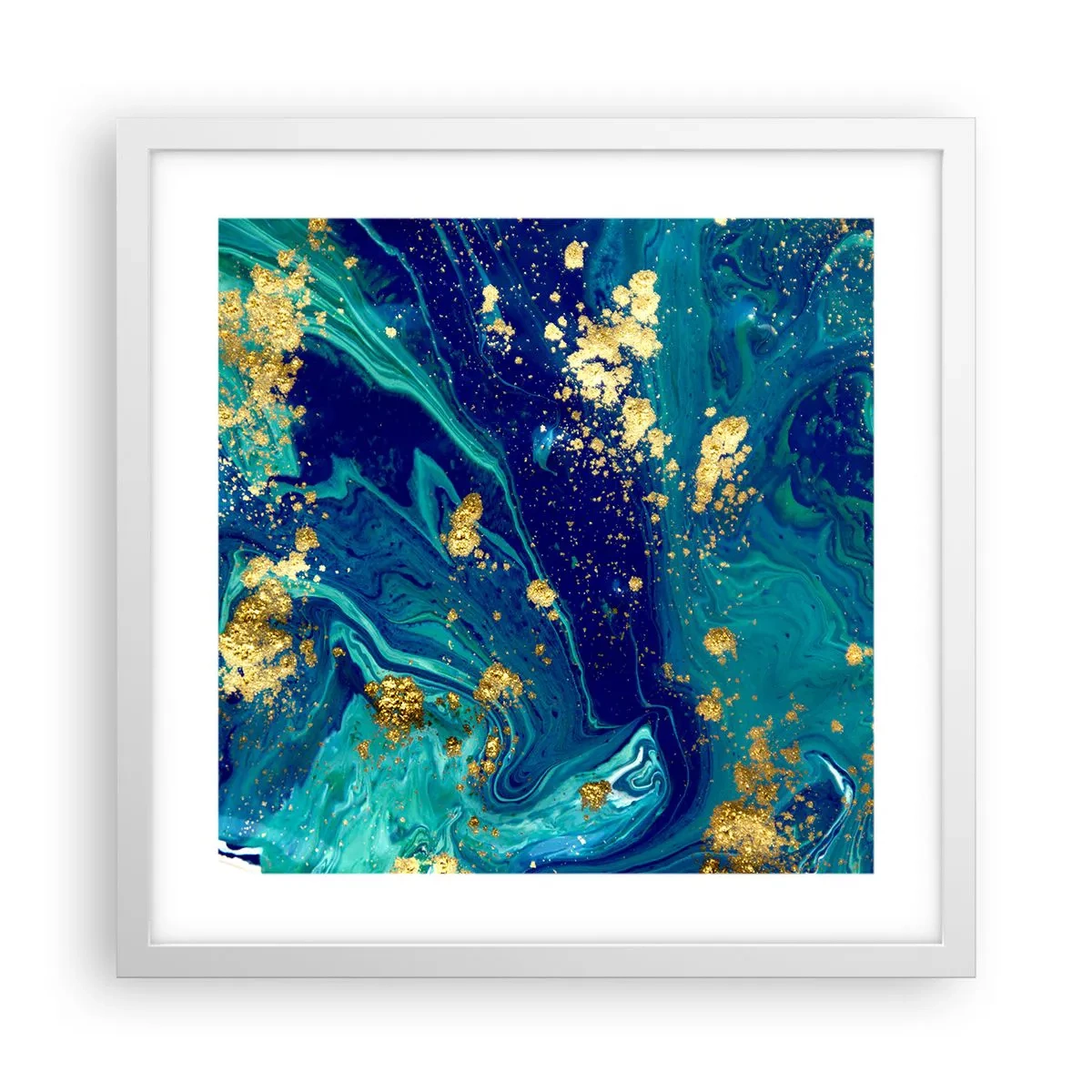 Poster în ramă albă - Petale de soare - 40x40 cm