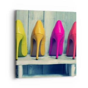 Tablou pe pânză - Mergând pe un curcubeu - 40x40 cm