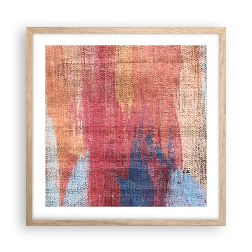 Poster în ramă de stejar deschis - Plutind prin curcubeu - 50x50 cm