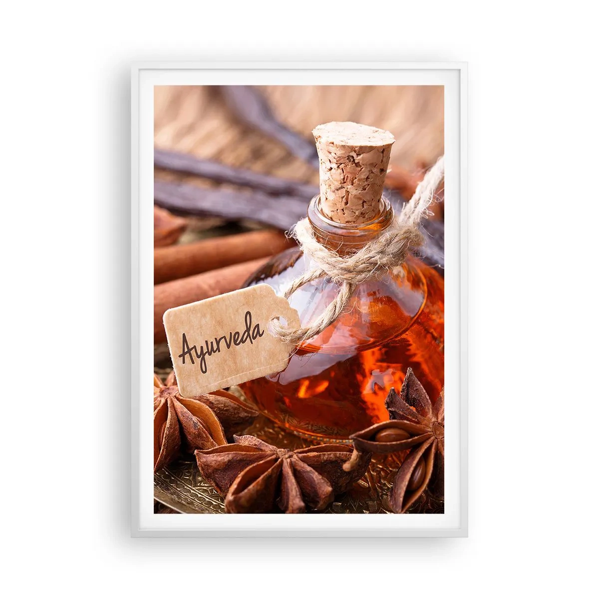 Poster în ramă albă - Unitatea trupului și a spiritului - 70x100 cm