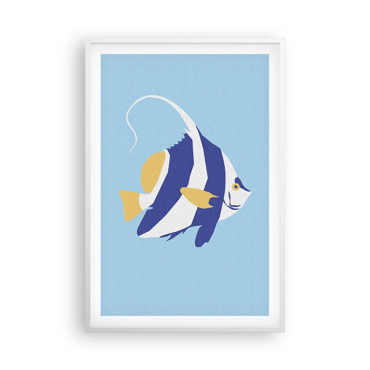 Poster în ramă albă - Frumoasa din apele tropicale - 61x91 cm