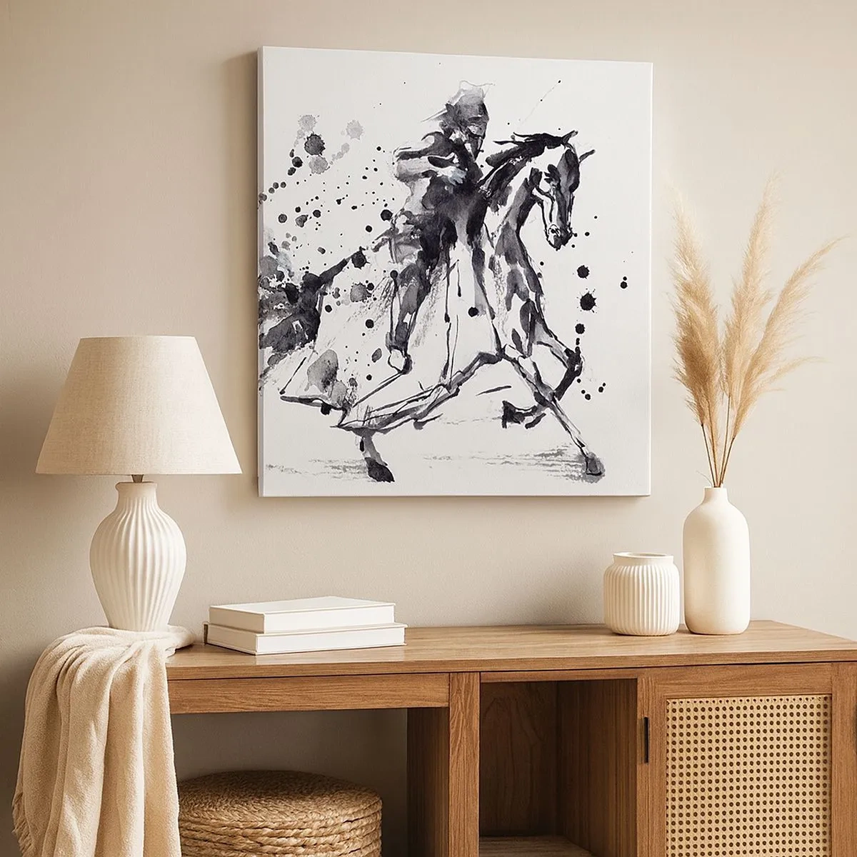 Tablou pe pânză - Cavalerul negru - 30x30 cm