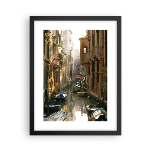 Poster în ramă neagră - Pe o străduță venețiană - 30x40 cm