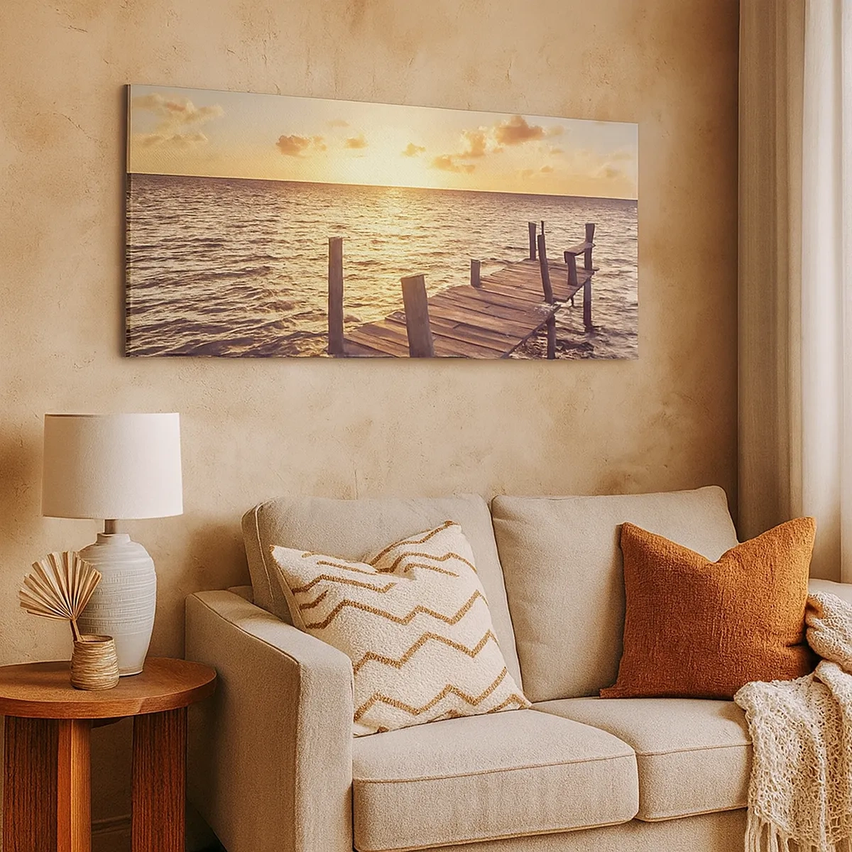 Tablou pe pânză - Tărâmul de aur al blândeții - 30x30 cm