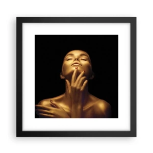 Poster în ramă neagră - Ca mătasea aurie - 30x30 cm