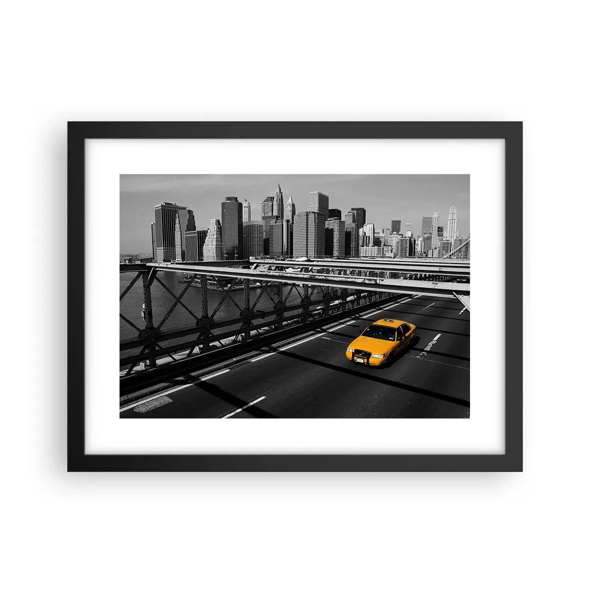 Poster în ramă neagră - Culorile marelui oraș - 40x30 cm