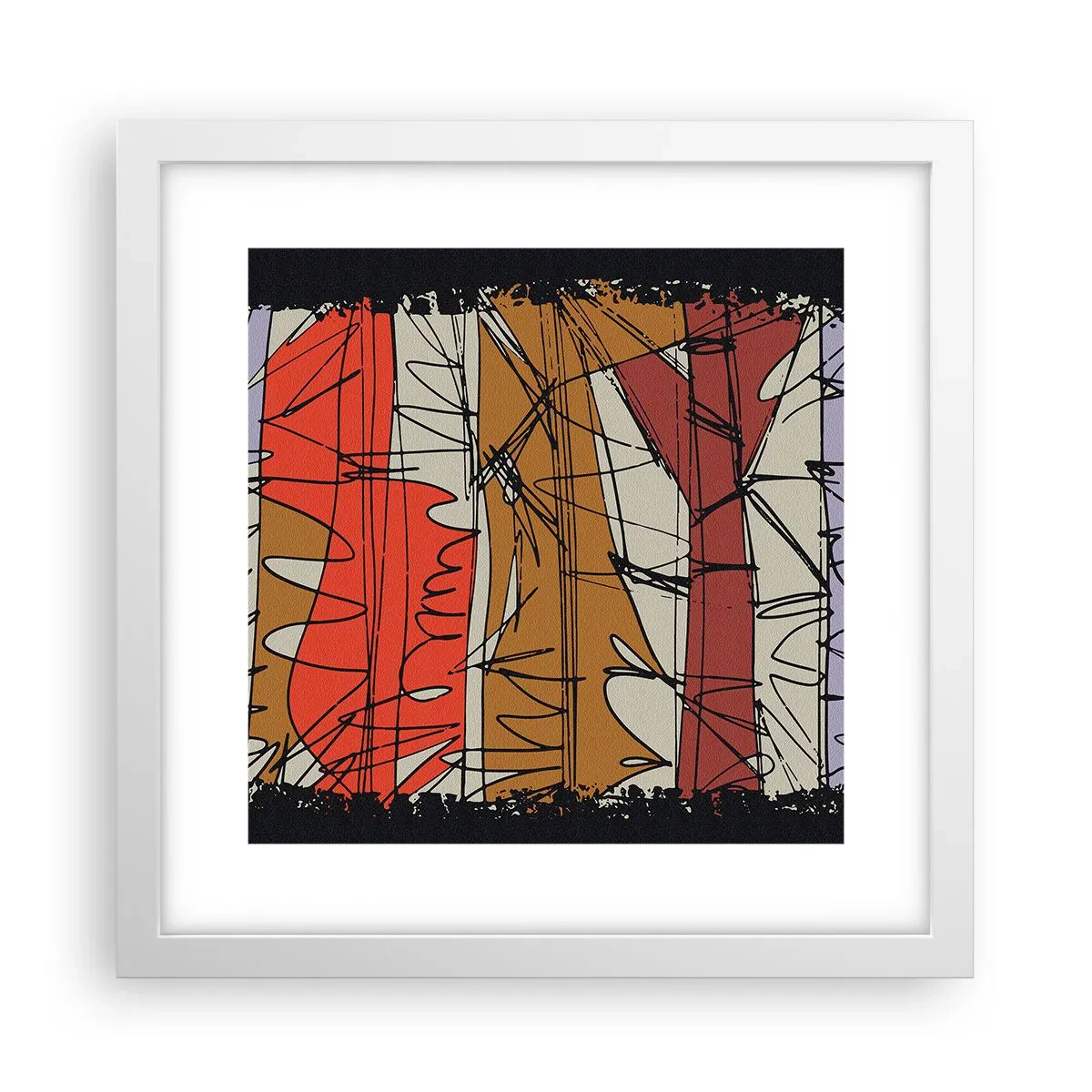 Poster în ramă albă - Compoziție spontană - 30x30 cm