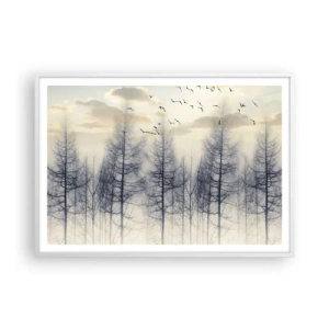 Poster în ramă albă - Spiritele pădurii - 100x70 cm