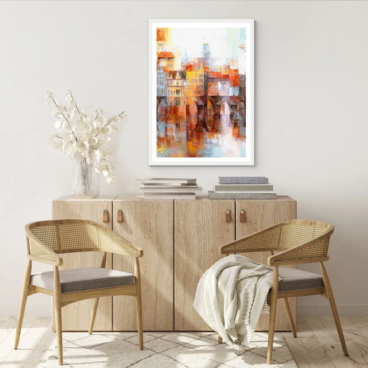 Poster în ramă albă - Frumos și sub pod - 70x100 cm