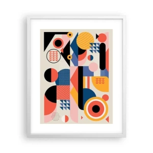 Poster în ramă albă - Compoziție: joacă-te - 40x50 cm