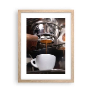 Poster în ramă de stejar deschis - Cel mai bun moment al zilei - 30x40 cm