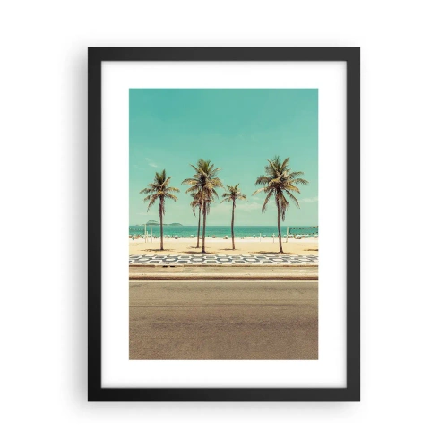 Poster în ramă neagră - La paza plajei - 30x40 cm