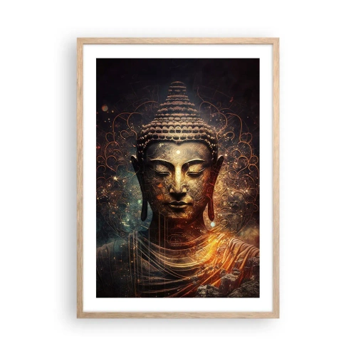 Poster în ramă de stejar deschis - Echilibru spiritual - 50x70 cm