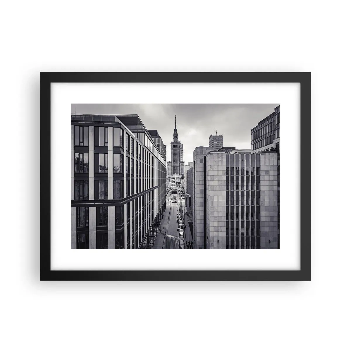 Poster în ramă neagră - Vale citadină din Varșovia - 40x30 cm