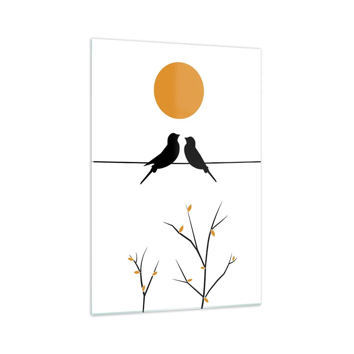 Tablou pe sticlă - Seară cu privighetori - 70x100 cm