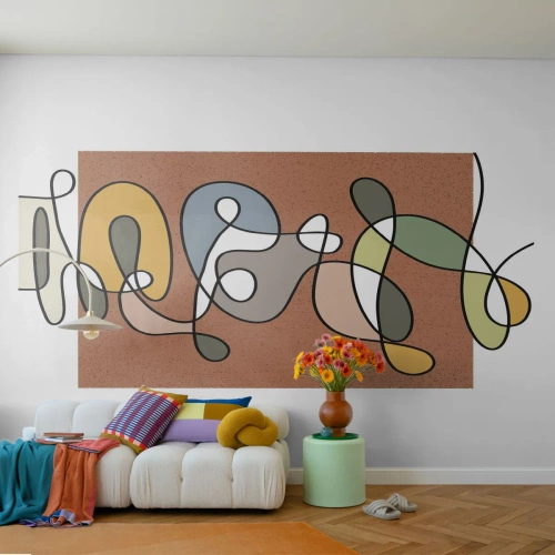 Tapet Premium Sand - Abstracția care merită un zâmbet - Modern, Abstracția, Bucată - 300x210 cm