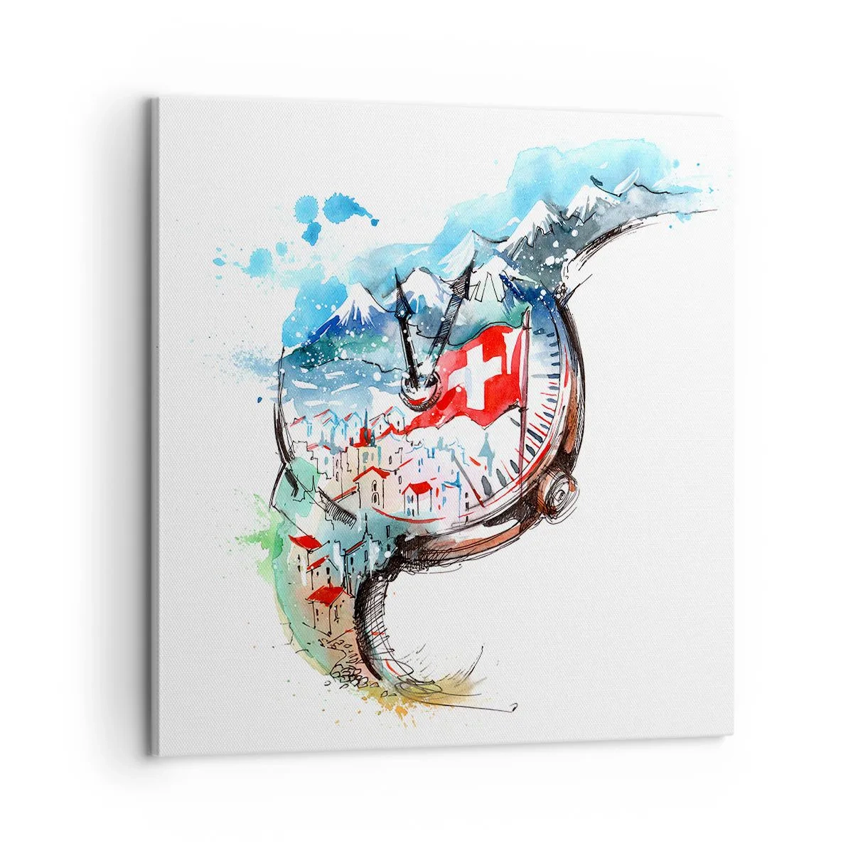 Tablou pe pânză - Spiritul Elveției - 60x60 cm