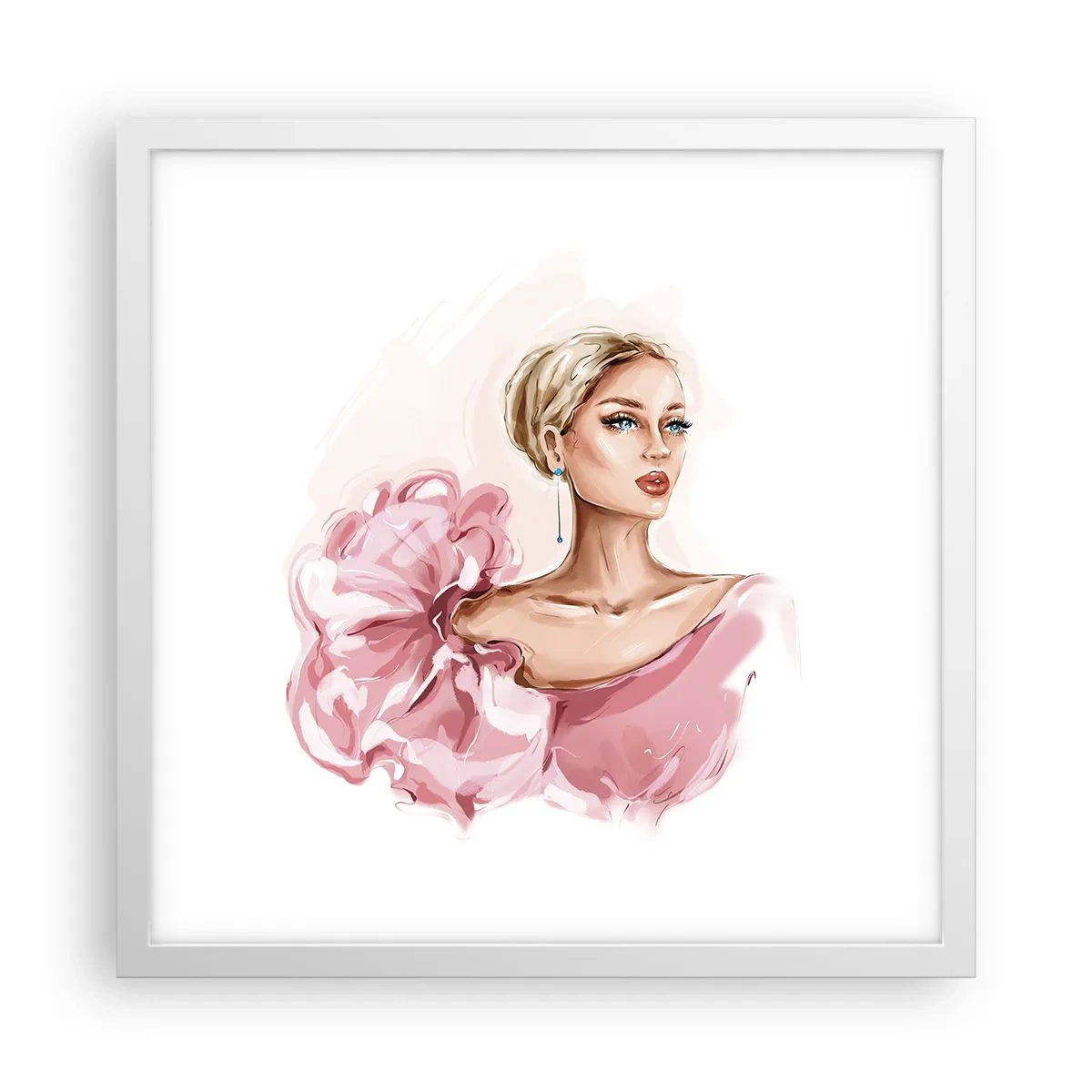 Poster în ramă albă - Așa cum a fost pictată... - 40x40 cm