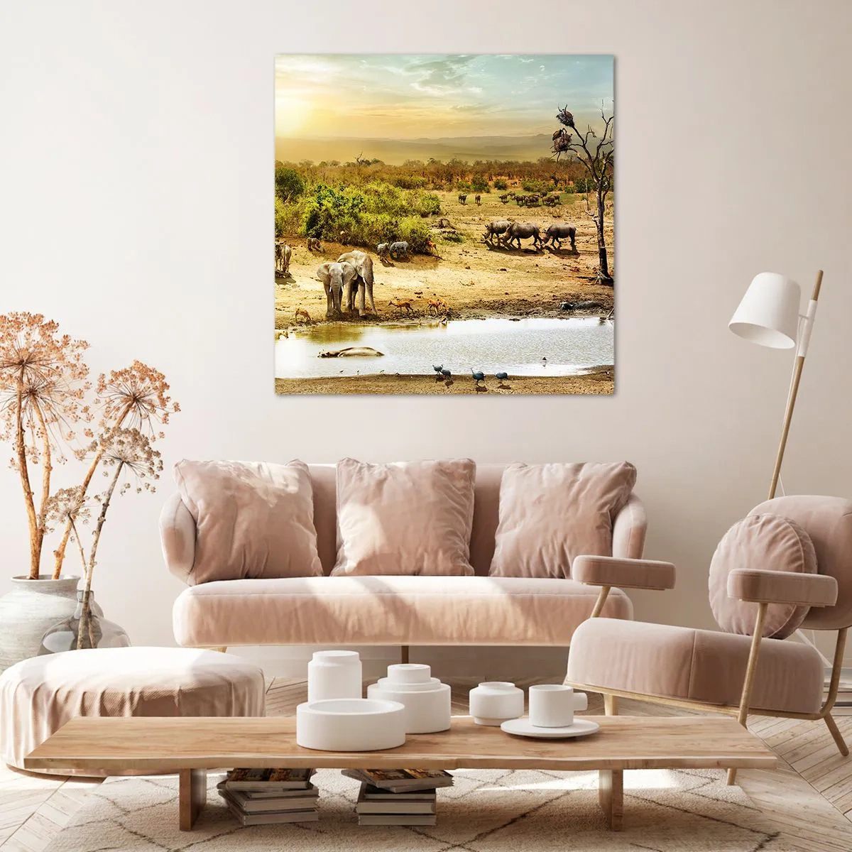 Tablou pe pânză - "Și din Eden curgea un râu..." - 70x70 cm