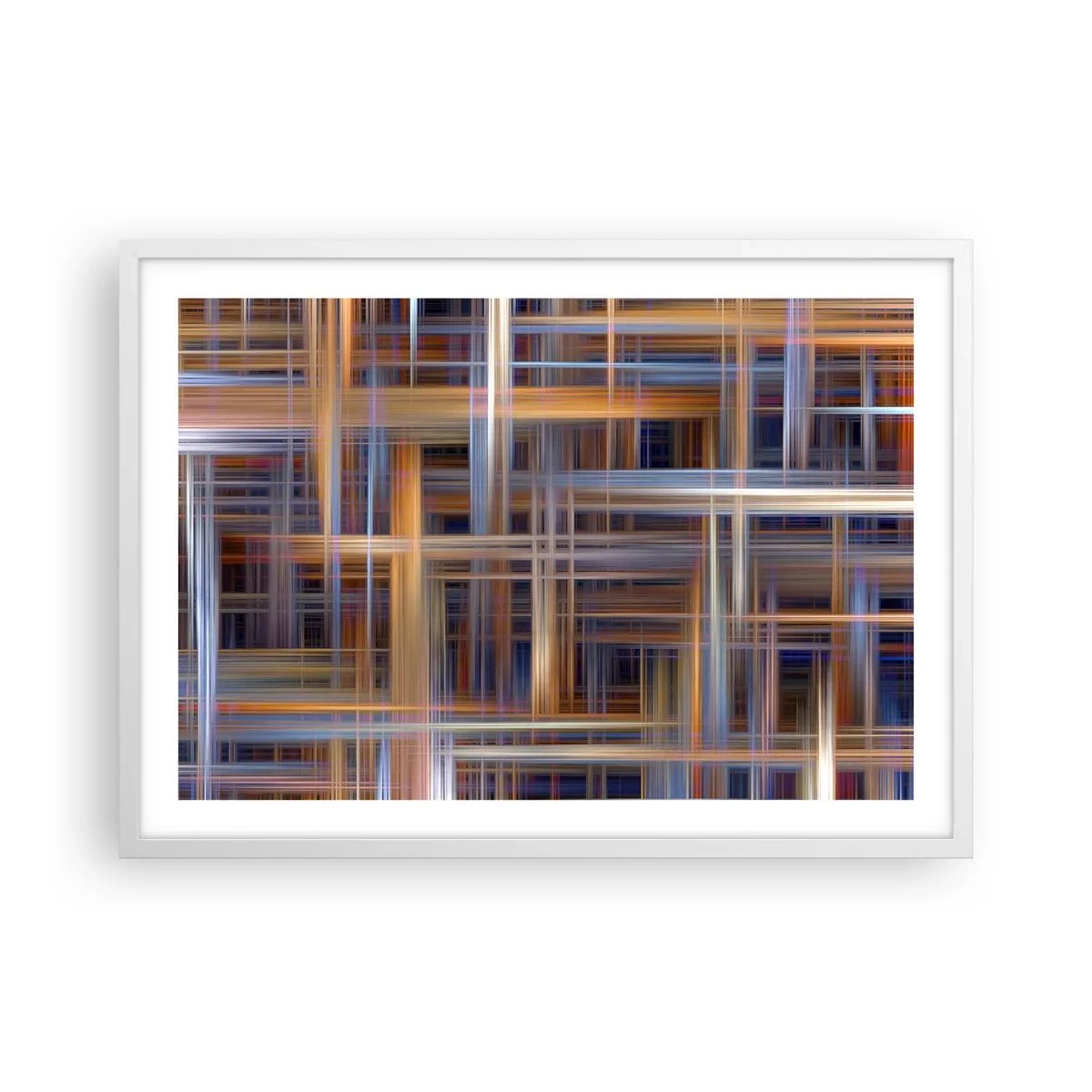 Poster în ramă albă - Țesut din lumină - 70x50 cm