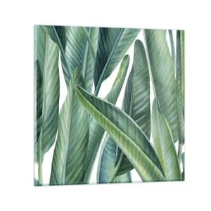 Tablou pe sticlă - Verdeața în sine - 70x70 cm