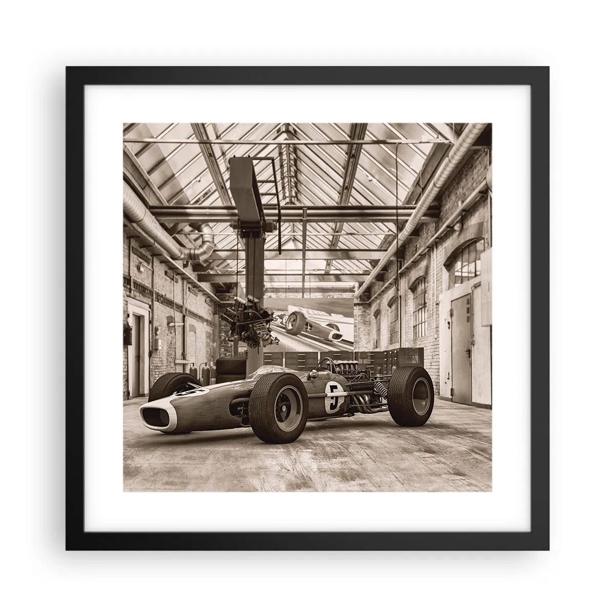 Poster în ramă neagră - Odihna învingătorului - 40x40 cm