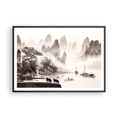 Poster în ramă neagră - Viața exotică de zi cu zi a Estului - 100x70 cm