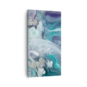 Tablou pe pânză - Râuri de albastru - 55x100 cm
