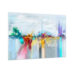 Tablou pe sticlă - Pod de bucurie peste râul vieții - 100x70 cm