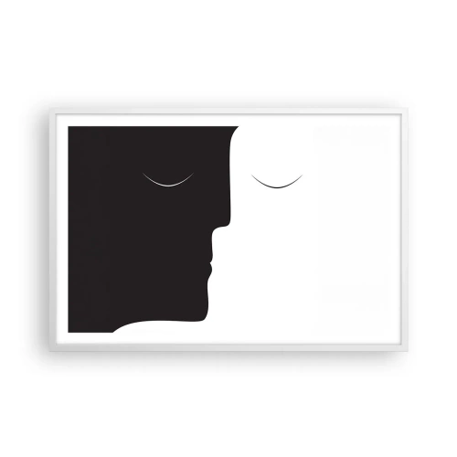 Poster în ramă albă - Unitatea contrariilor - 91x61 cm