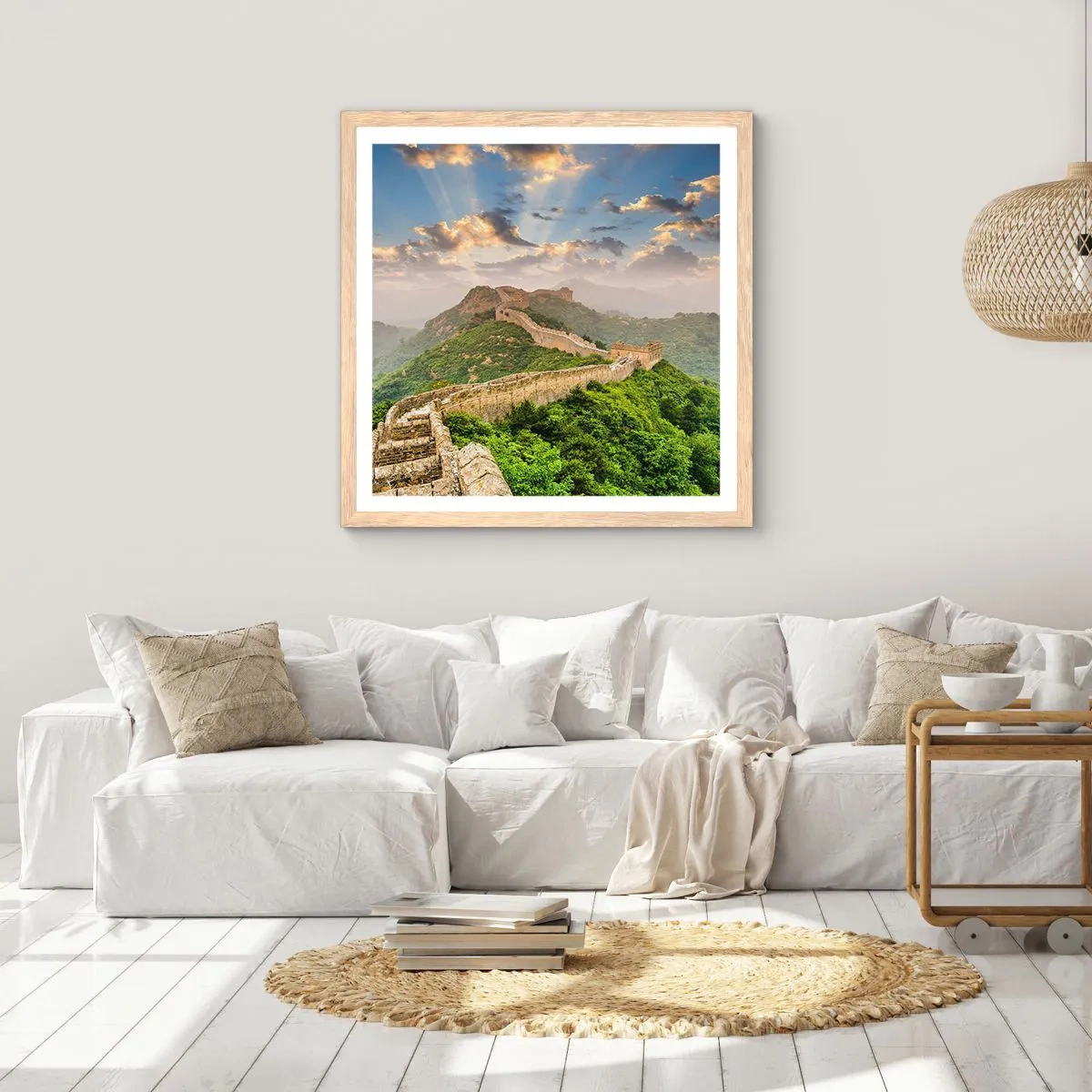 Poster în ramă de stejar deschis - Măreția netrecătoare - 60x60 cm
