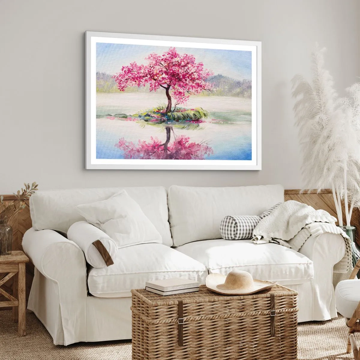 Poster în ramă albă - Festivalul Primăverii - 100x70 cm