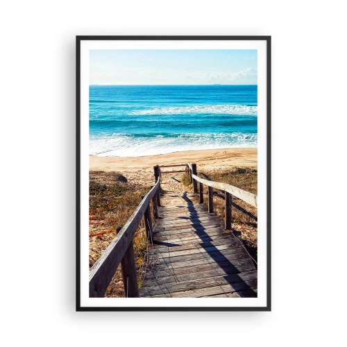 Poster în ramă neagră - Aleargă! - 70x100 cm