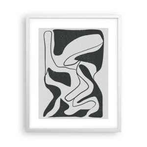 Poster în ramă albă - Distracție abstractă în labirint - 40x50 cm