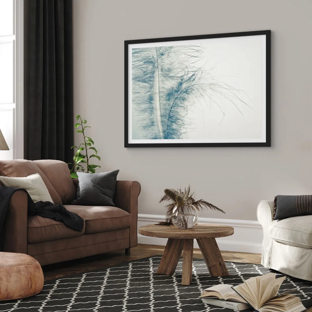 Poster în ramă neagră - Șoapta naturii - 50x40 cm