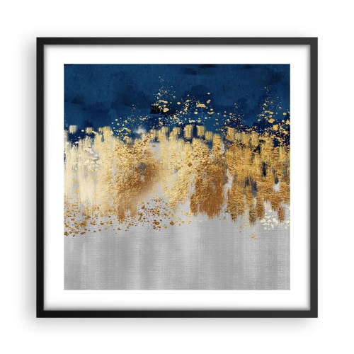 Poster în ramă neagră - Compoziție modernă cu bliț - 50x50 cm