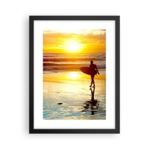 Poster în ramă neagră - Întoarcerea războinicului - 30x40 cm