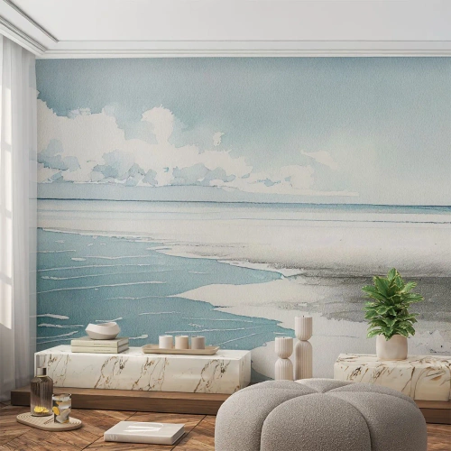 Tapet Premium Sand - Mareea blândă - Coasta, plajă, Calm - 150x105 cm