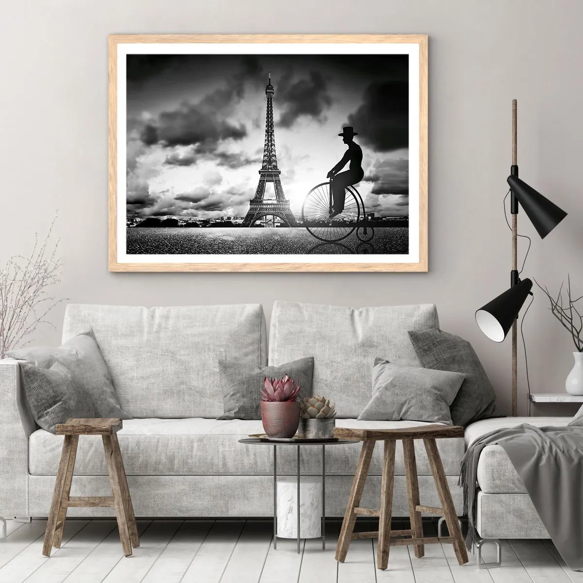 Poster în ramă de stejar deschis - Dorul de Belle Epoque - 100x70 cm