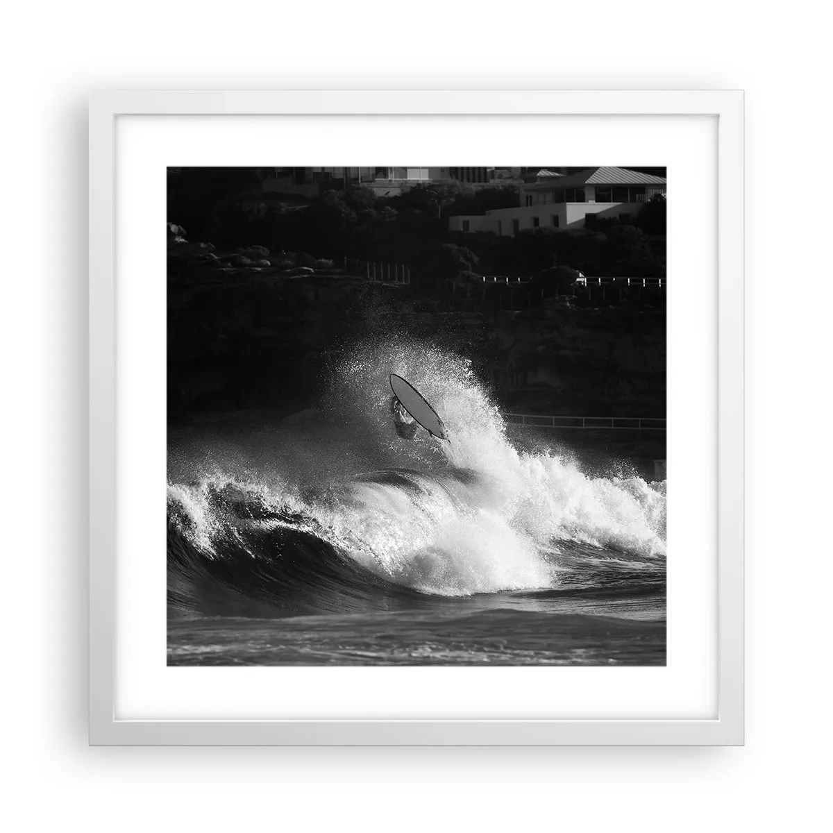 Poster în ramă albă - Provocare acceptată! - 40x40 cm