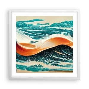 Poster în ramă albă - Visul unui surfer - 50x50 cm