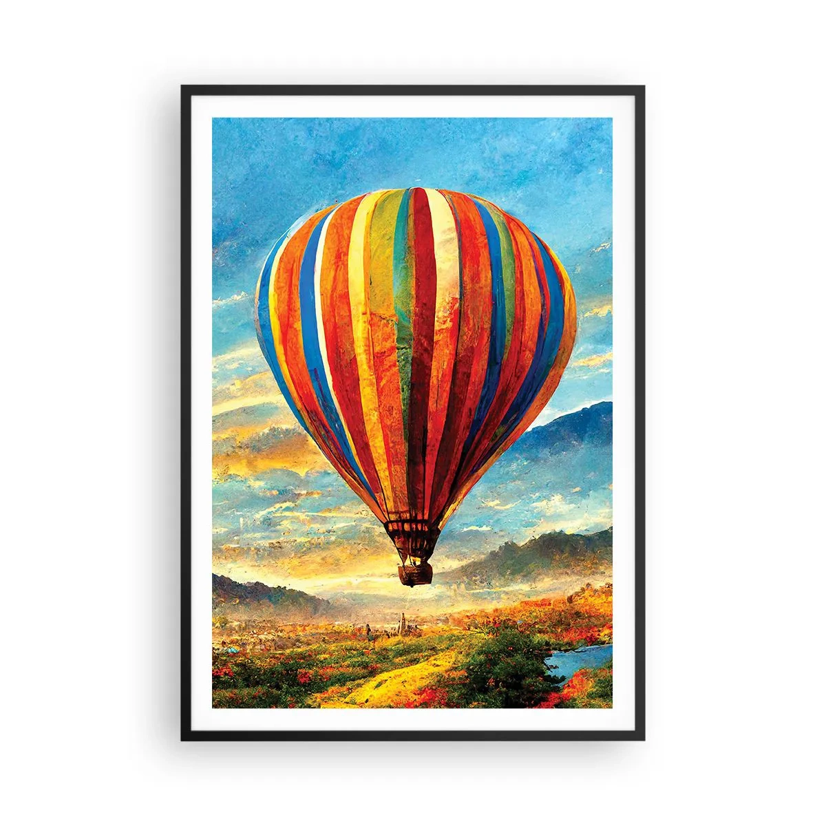 Poster în ramă neagră - În liniște puteți vedea mai multe - 70x100 cm