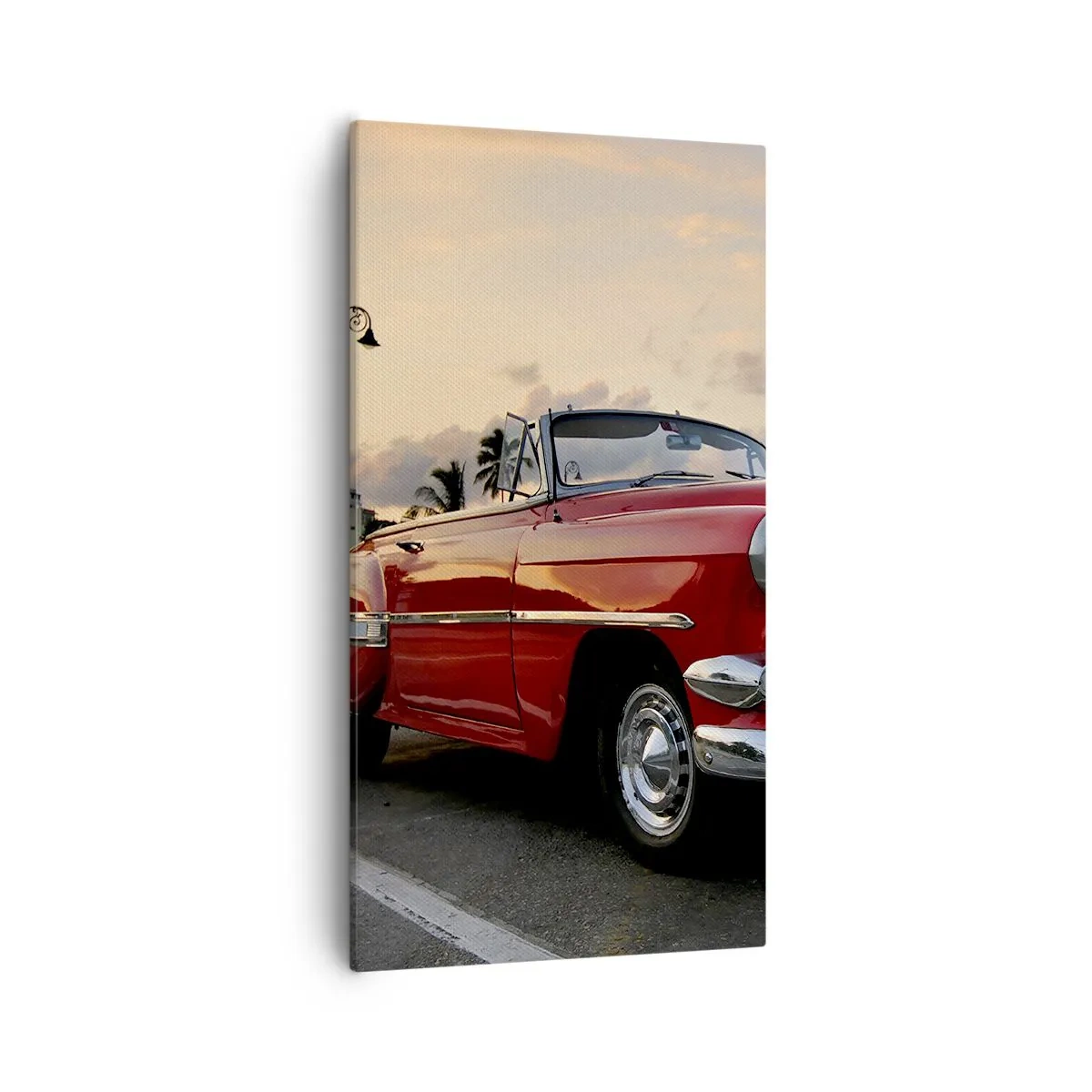 Tablou pe pânză - Căldura roșie a tropicelor - 55x100 cm