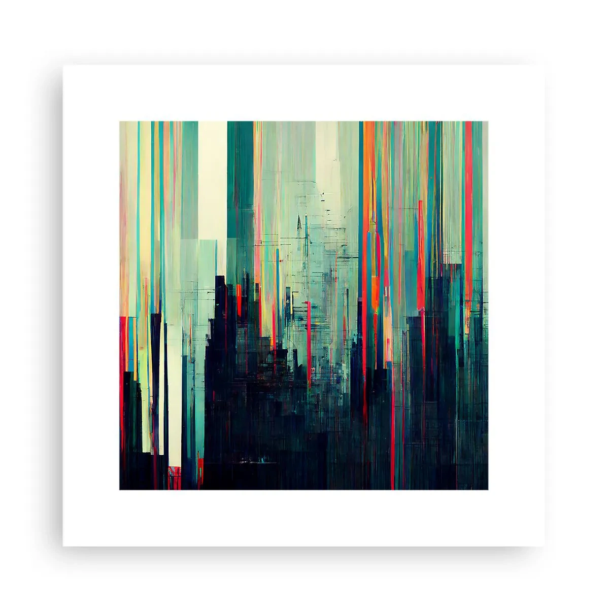 Poster - Oraș futurist - 30x30 cm