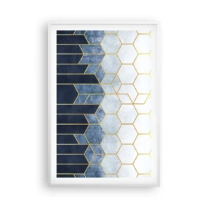 Poster în ramă albă - Compoziție în ritm sincopat - 61x91 cm