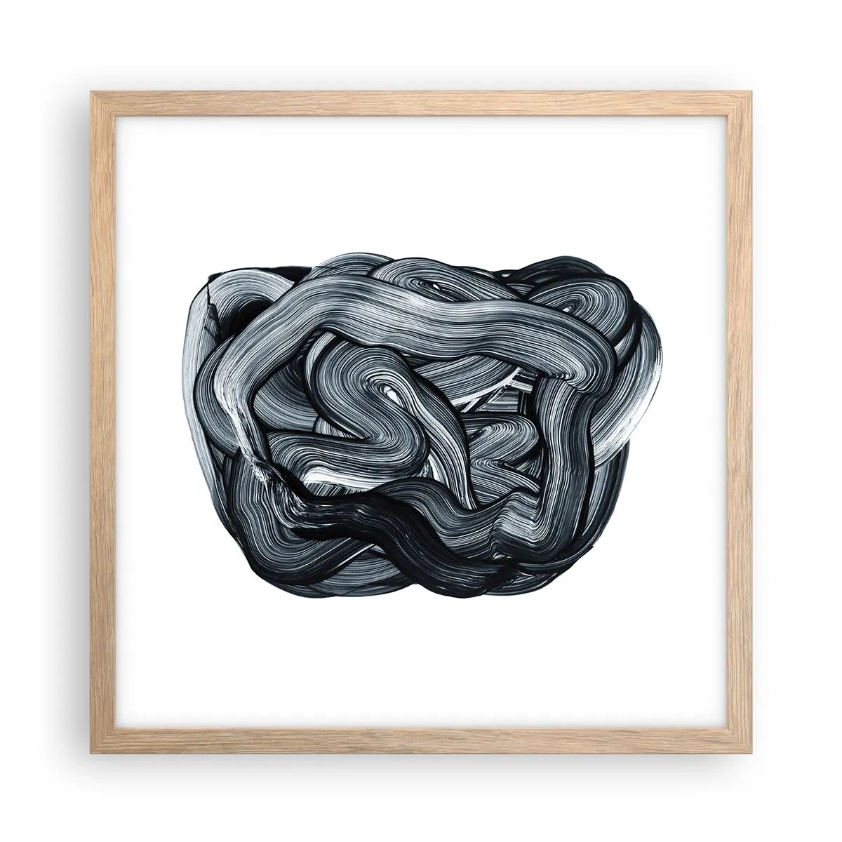 Poster în ramă de stejar deschis - Nu este atât de simplu - 40x40 cm