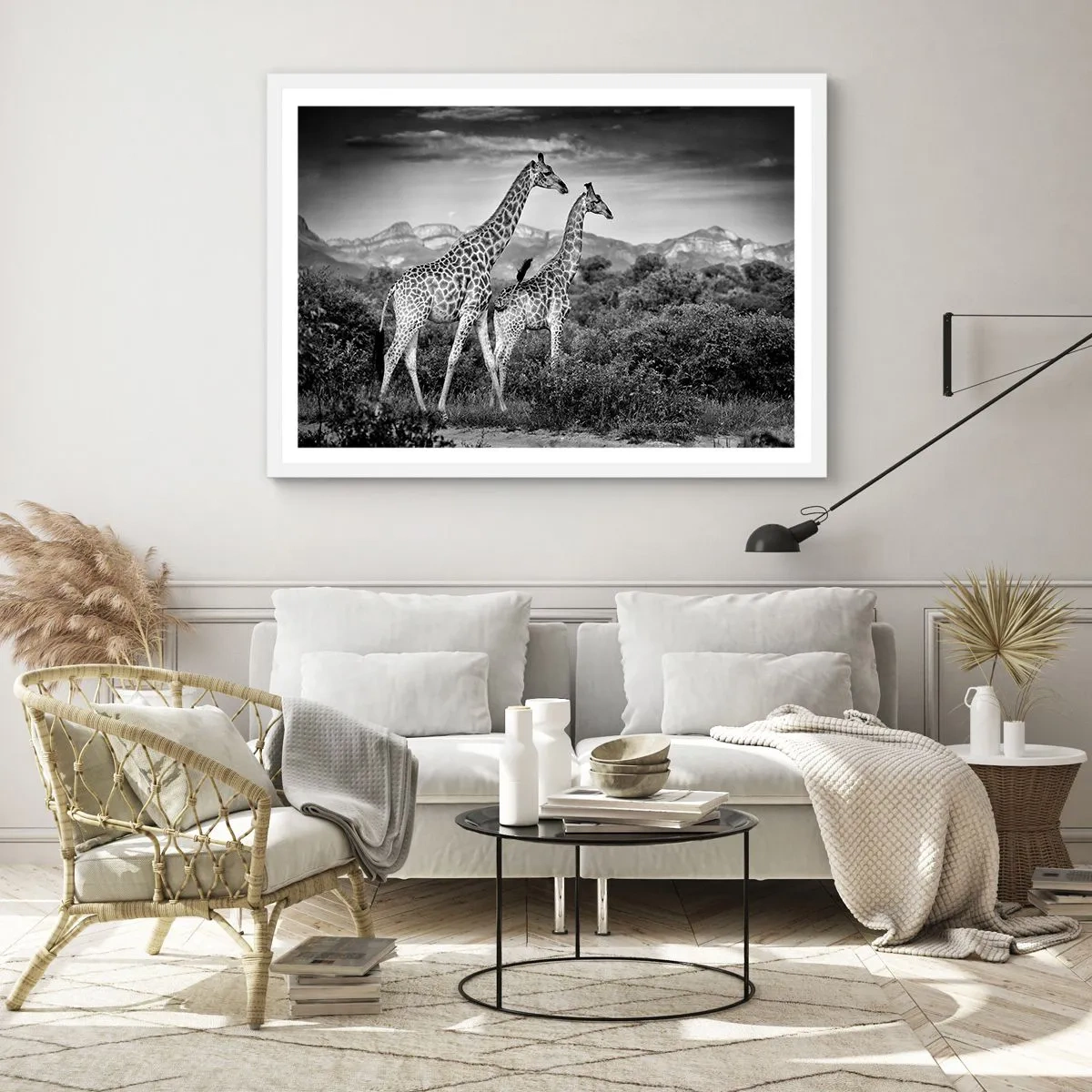 Poster în ramă albă - Clasele superioare din Africa - 91x61 cm