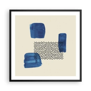 Poster în ramă neagră - Cvartet abstract - 60x60 cm