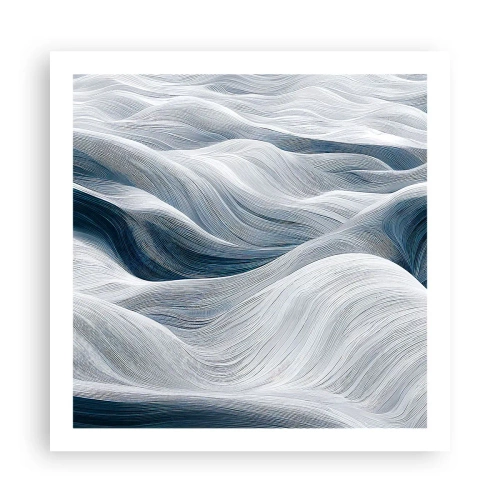 Poster - Valuri albastre și albe - 60x60 cm