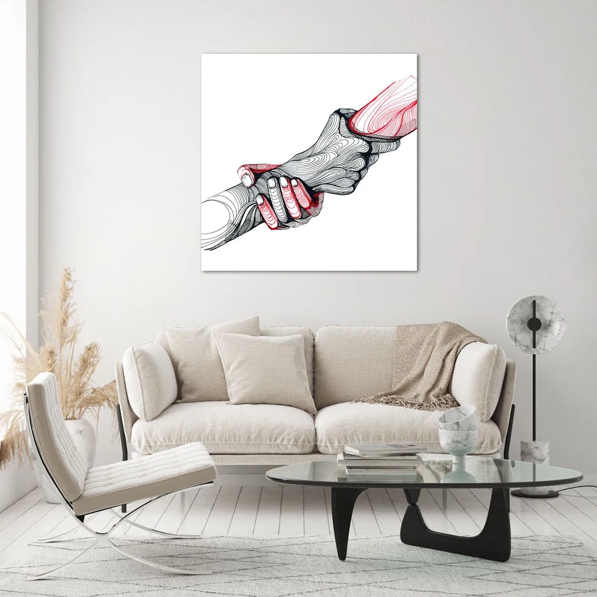 Tablou pe sticlă - Ești pe mâini bune - 70x70 cm